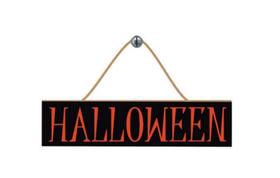 Plaquinha Halloween Preto E Laranja Decoração De Porta Mesa