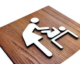 Plaquinha para fraldário wc sinalização mdf decorativa 3mm Plaquinha para fraldário wc sinalização mdf decorativa 3mm