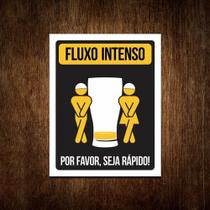 Plaquinha Retro Banheiro Ele Ela Cerveja Bar Fluxo Intenso