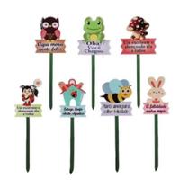 Plaquinhas Decorativas para Jardim Kit com 10 Unidades com Frases