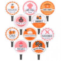 Plaquinhas Divertidas Chá de Cozinha - 10 Unidades