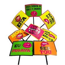 Plaquinhas Divertidas - Neon Sexy - 10 unidades Plaquinhas Divertidas - Neon Sexy - 10 unidades