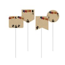 Plaquinhas P/Personalização Junina Kraft - 8 Unidades - Cromus Plaquinhas P/Personalização Junina Kraft - 8 Unidades - Cromus