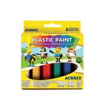 Plastic Paint Acrilex 6 Cores 23g