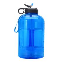 Plastic Wide Mouth Grandes Garrafas de água potável 3,78l galão Jug Sport Fitness Turismo GYM Viagem Único Item Garrafas de água (azul)