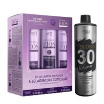 Plástica dos Fios Kit 3x1L + Wess OX 30 Volumes 900ml