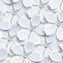 Plástico Adesivo 45CMX15M White Flowers
