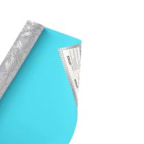 Plástico Adesivo Pastel Azul Claro 1 Metro - Leotack