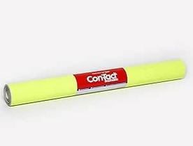 Plástico Adesivo Rolo Papel Contact Liso Amarelo Neon 10m