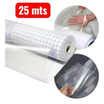 Plastico autoadesivo transparente de contato 45 cm x 25 mts Plastico autoadesivo transparente de contato 45 cm x 25 mts