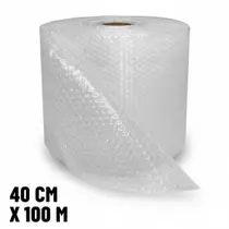 Plástico Bolha 40 Cm X 100 Metros - 25 micras proteção Embalagem