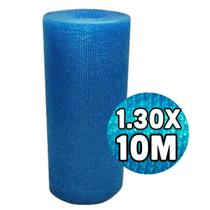 Plástico Bolha Azul 1.30x10m Reforçado 35mc para embalagem frágeis