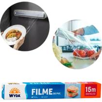 Plastico filme pvc 28 cm 15 metros 1 un transparente cozinha