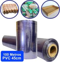 Plastico Filme Pvc Termo Encolhivel F. Dupla 45x100 Metros Bobina Rolo Embalagem Plastico Filme Pvc Termo Encolhivel F. Dupla 45x100 Metros Bobina Rolo Embalagem