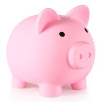 Plástico inquebrável Piggy Bank PJDRLLC para crianças de 2 a 7 anos rosa