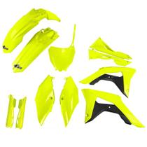 Plastico Kit Ufo Crf 250 18/21 + Crf 450 17/20 - Amarelo Fluo Plastico Kit Ufo Crf 250 18/21 + Crf 450 17/20 - Amarelo Fluo
