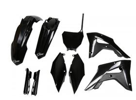 Plastico Kit Ufo Crf 250 Rx 19/21 + Crf 450 Rx 17/20 - Preto (C/ Protetor De Bengala)