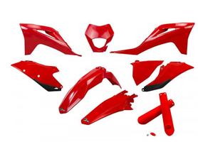 Plastico Kit Ufo Gas Gas Ec 250/300 21/23 + Ec-F 250/350 21/23- Vermelho (Com Protetor De Bengala)