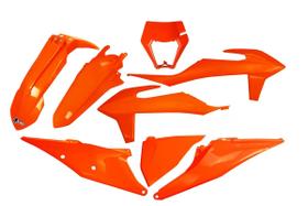 Plastico Kit Ufo Ktm 125/200/250/300 Exc 12/13 + Ktm 250/350/450 Exc-F 12/13 - Laranja (C/ Protetor