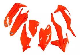 Plastico Kit Ufo Ktm Exc/Exc-F 17/19 - Laranja Fluo