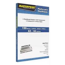 PLASTICO P/PLASTIFICACAO A3 303x426 5 MICRAS MASTERPRINT