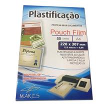 Plástico p/ Plastificação A4 0.05mm c/50unds Mares