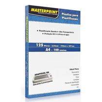 Plástico para Plastificação 125 Micras 100 Lâminas MASTERPRINT Plástico para Plastificação 125 Micras 100 Lâminas MASTERPRINT