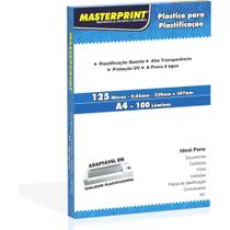 Plastico para Plastificacao A4 220X307 125 Micras (0,05) CONJ/100 Plastico para Plastificacao A4 220X307 125 Micras (0,05) CONJ/100