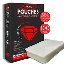 Plástico para Plastificação Meio Ofício 170x226 mm 100 und Polaseal Pouches Plástico para Plastificação Meio Ofício 170x226 mm 100 und Polaseal Pouches