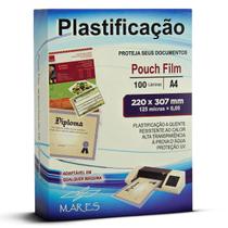 Plástico para plastificação Polaseal A4 220x307 - 100 folhas 0,05 - MARES