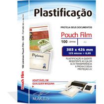 Plastico para Plastificacao Pouch FILM A-3 303X426MM 0,05 (7898067613348) - Mares