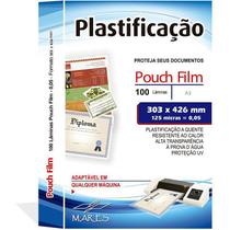 Plástico para Plastificação Pouch FILM A-3 303X426MM 0,05 CONJ/100
