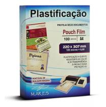 Plástico Para Plastificação Pouchfilm A4 - 125 Micras - 100un - MARES