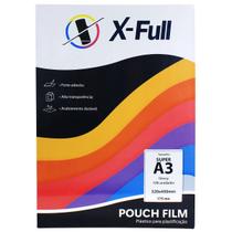 Plástico para Plastificação Super A3 320x450mm 175 micras 0,07mm Pouch Film X-Full Pacote com 100 Lâminas
