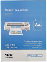 Plástico Para Plastificação Tamanho A4 125 Micras 100un