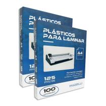Plástico Polaseal Laminação A4 125 Micras 200 Unidades