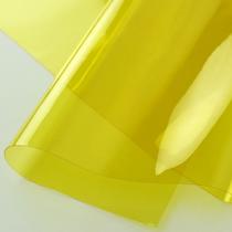 Plástico PVC Colorido Translúcido Amarelo - 50cm x 140cm P/ Artesanatos e Confecções
