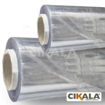 Plástico PVC Transparente 0,15 mm Larg. 1,40x15 metros Super Flexível Celpe com Papel