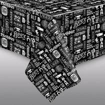 Plástico Térmico Toalha de Mesa retangular impermeável pvc Cervejas Bar Boteco Preto 2,20 x 1,40 6 cadeiras