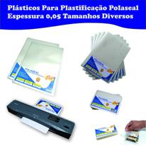 Plásticos para Plastificação Polaseal Espessura 0,05 Tamanhos Diversos