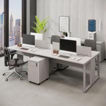 Plataforma 2 Gav. e Divisória 4 Pessoas 2,70m CZ Pés Metal