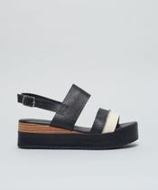 Plataforma Couro Belle - Preto