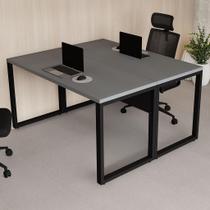 Plataforma de Trabalho 2 Pessoas 1,40m x 1,20m Pés Metal Escritório F5 Office Plataforma de Trabalho 2 Pessoas 1,40m x 1,20m Pés Metal Escritório F5 Office