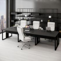 Plataforma de Trabalho 6 Pessoas 360cm x 120cm Pé Metal F5