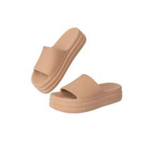 Plataforma Nuvem Unissex Chinelo Bege Lançamento Leve, Estilo Blogueira! e Desconto