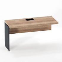 Plataforma Simples Complemento PE 40 Pandin 1,34 M Noce Naturale e Grafito