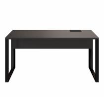 Plataforma Trabalho Individual com Caixa de Tomadas 135cm Industrial Executive Preto
