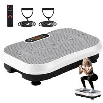 Plataforma Vibratória SoftGym com capacidade de 204 kg e faixas