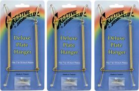 Plate Display Hangers Creative Hobbies Deluxe, pacote com 3 Plate Display Hangers Creative Hobbies Deluxe, pacote com 3