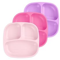 Plate Re-Play Toddler com divisórias, conjunto de 3 compartimentos